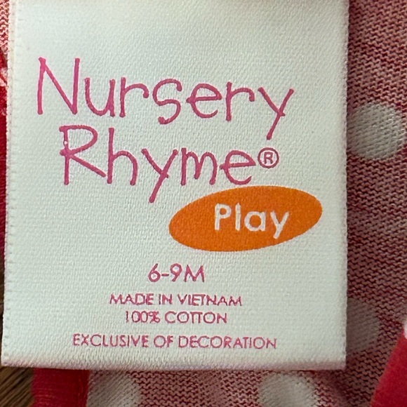 Nursery Rhyme | Red and White Polka Dot Shirt with Christmas Tree Appliqué - Picture 3 of 3